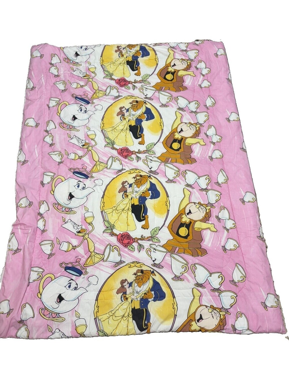 Vintage Beauty And The Beast Reversable Twin Comforter  Disney